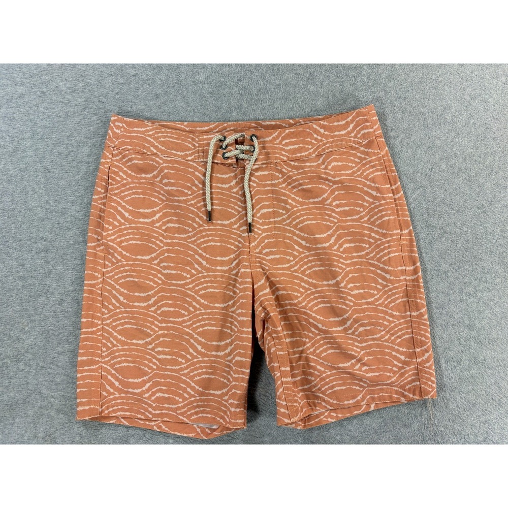 Faherty Cotton/Polyester Blend Floral Board Shorts (Men's 31) Orange - 8"